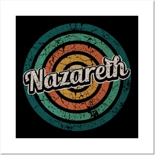 Nazareth // Retro Circle Crack Vintage Posters and Art